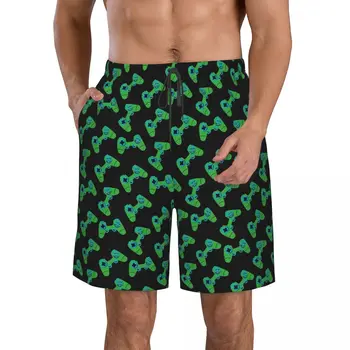 Мужские пляжные шорты с рисунком из видеоигр, Быстросохнущий купальник для фитнеса, Забавные уличные 3D-шорты  4