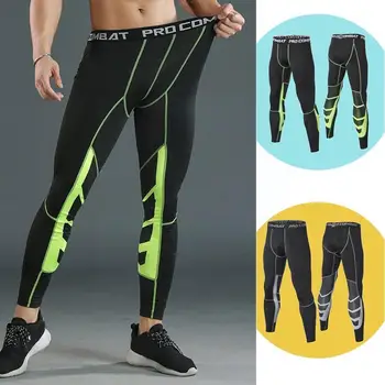 Мужские утепленные компрессионные брюки для велоспорта, бега, баскетбола, эластичные колготки, спортивные штаны для фитнеса, футбола, леггинсы F1n3  5