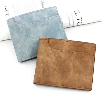 Мужской женский кошелек, модный держатель для кредитных карт, высококачественный мужской короткий кошелек, тренд корейского стиля, маленькие кошельки для ключей  5