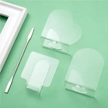 Набор для рисования ногтей Трехмерный, легко моющийся, экономичный, удобный, Многоцелевые инструменты для макияжа, Акриловая палитра Прозрачная  5