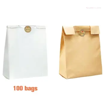 Надежные пакеты для хлеба из белой бумаги с прозрачным окошком для прилавков пекарен  5