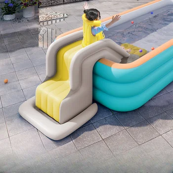 Надувная баскетбольная стойка с защитой от плавающей горки может сочетаться с бассейном, детскими надувными игрушками, крытым парком развлечений  4