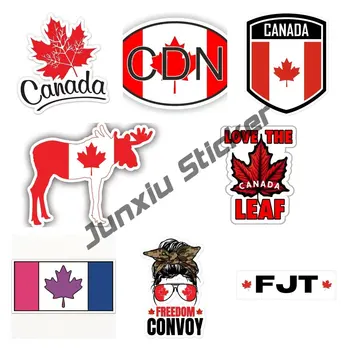Наклейка с флагом Канады, наклейка с кленовым листом, наклейка на бампер, Канадский дорожный чемодан, Аксессуары для ноутбука, Украшение топливного бака, автомобиля  5