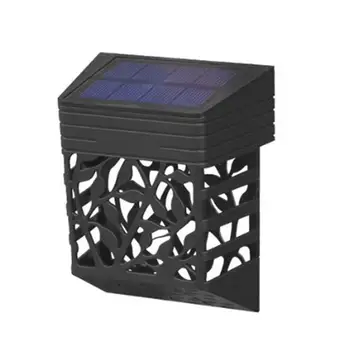 Наружное освещение для гаража Современный наружный настенный светильник с полой конструкцией, работающий на солнечных батареях, водонепроницаемые наружные светильники IP55 для крыльца  10