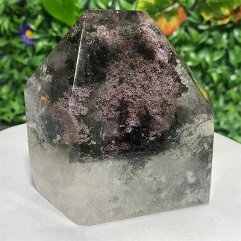 натуральный Фантомный Призрачный кристалл кварца весом 685 г, Шестиугольная призма, Башня, Обелиск, подарок для духовной медитации, украшение для дома из камня  10