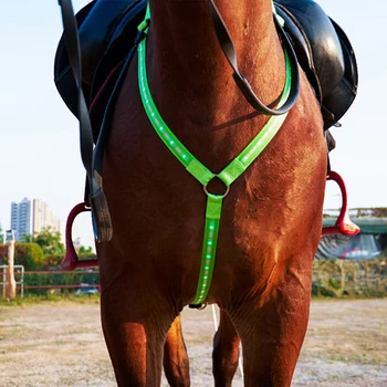 Нейлоновый Регулируемый светодиодный ошейник для лошади, предназначенный для комфорта Лошади, безопасный и надежный  4