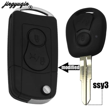 Неразрезное Лезвие с 2 Кнопками Модифицированного Корпуса Дистанционного Ключа Fob Case Cover Для Ssangyong Actyon Kyron Korando Remote Key Case Shell  5