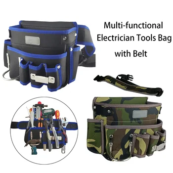 Новая многофункциональная сумка для инструментов электрика, Поясная сумка, держатель для хранения ремня, Органайзер, Наборы садовых инструментов, поясные сумки из ткани Оксфорд  0