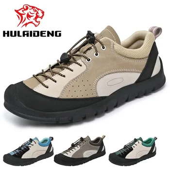 Новая мужская обувь, водонепроницаемая походная обувь, обувь для рыбалки, износостойкая лесная обувь для бега по пересеченной местности, мужская спортивная обувь  5