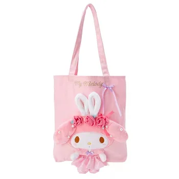 Новая мультяшная милая плюшевая сумка большой емкости Sanrio My Melody, портативная сумка для отдыха в стиле аниме Каваи, подарки на день рождения  5