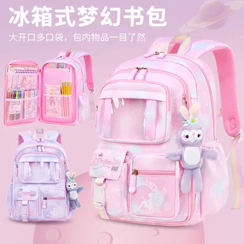 Новая школьная сумка для учащихся начальной школы, женская сумка-холодильник с открытой дверцей, легкая, большой емкости, фантастическая детская сумка на плечо  5