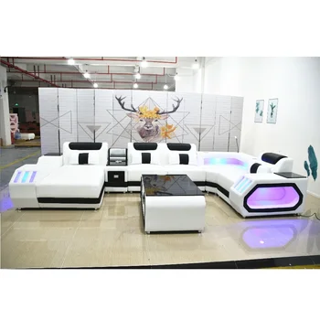Новое поступление, современный дизайн, мебель для гостиной, высококачественный диван для гостиной, кожаный диван белого цвета  5