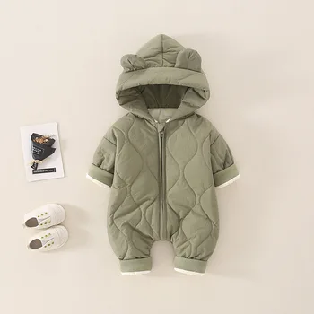 Новые детские куртки для маленьких девочек, однотонные пальто на молнии, осенние теплые пуховики с капюшоном для мальчиков, Детская рождественская верхняя одежда  5