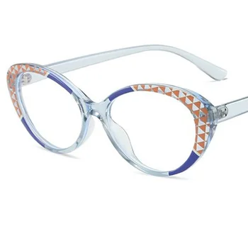 НОВЫЕ очки с защитой от синего света, оптические очки Унисекс TR90, Овальные очки в оправе в стиле пэчворк, очки в ретро-стиле Google  4