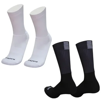 Новые Силиконовые Противоскользящие Бесшовные Велосипедные Носки Men Pro Aero Socks Дышащие Износостойкие Дорожные Велосипедные Носки rapha Calcetines Ciclismo  3