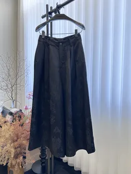Новые широкие брюки из плотного жаккарда в китайском стиле в стиле ретро, весна и лето  4