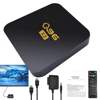Новый WIFI 4K Q96 Smart TV Box Q96 X3 WiFi телеприставка Android Глобальный медиаплеер Android Четырехъядерный Smart TV Box Медиаплеер Box  5