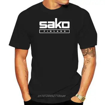 НОВЫЙ логотип SAKO FINLAND МУЖСКАЯ БЕЛАЯ ЧЕРНАЯ футболка размера США S M L XL 2XL XXXL ZM1  5