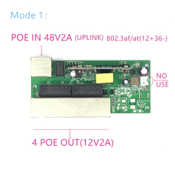 Обратный понижающий переключатель POE POE IN/OUT5V/12V/24V 90 Вт/5 = 315 Вт 100 Мбит/с 802.3При 45 + 78- DC5V ~ 35V long distance series Force POE  10