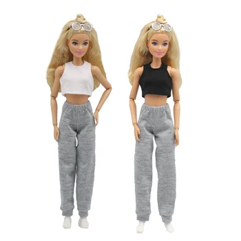 Одежда для куклы Новая, 30 см, майка 1/6, спортивные штаны, комплект аксессуаров для повседневной носки, одежда для куклы Барби  5