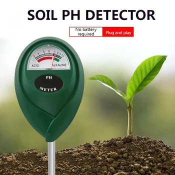 Одноигольный детектор почвы с круглой головкой, PH-метр, инструмент для тестирования PH почвы для цветочных горшков, садовых посадок, указатель для считывания показаний Ph-тестера  5