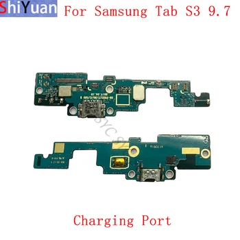 Оригинальная плата разъема USB-порта для зарядки Гибкий кабель для Samsung Tab S3 9.7 T820 T825 T827 Запасные части для зарядного разъема  0