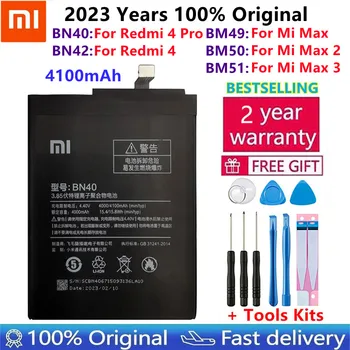 Оригинальный Аккумулятор BN40 BN42 BM49 BM50 BM51 Для Xiaomi Redmi 4 Pro Prime 3G RAM 32G ROM Edition Redrice 4 Redmi4 Mi Max Max2 Max3  2