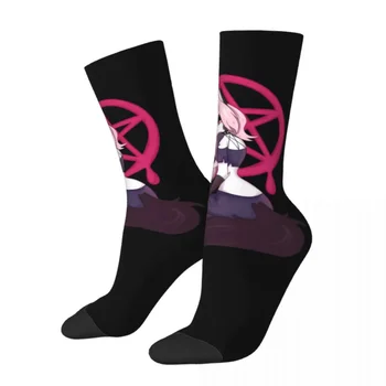 Осенне-зимняя мода Для женщин и мужчин, милые носки с аниме Loona Helluva Boss, впитывающие пот Баскетбольные носки  5