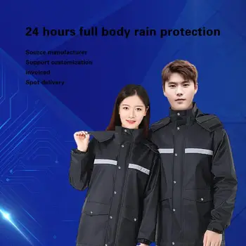 Оставайтесь сухими и видимыми с нашими светоотражающими плащами и непромокаемыми штанами - изготовлены из утолщенных материалов для максимальной защиты  5
