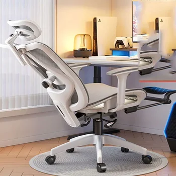 Офисное кресло для гостиной, Белая подушка для мобильных телефонов, Удобное роскошное офисное кресло с акцентом для чтения, Удобная мебель Silla Ergonomica  5