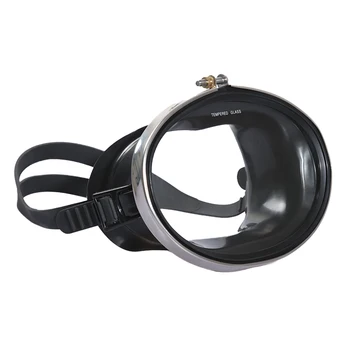 Очки для подводного плавания с зеркалом, жидкий силикон, подводное плавание на открытом воздухе, закаленное стекло толщиной 4 мм, регулируемая защита от запотевания, Черная маска для дайвинга, прочная  10