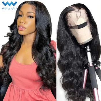 Парик из человеческих волос на кружеве 13x4, объемная волна, 30-40 дюймов, парики на кружеве 13x4 HD для женщин, бразильские натуральные волосы 180% плотности  10