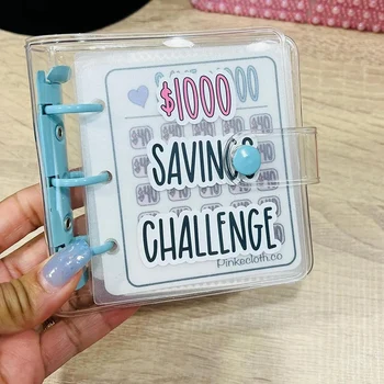 Переплет 1000 Savings Challenge, Переплет для экономии денег, Книга Savings Challenge с конвертами, Конверт Savings Challenge A  5