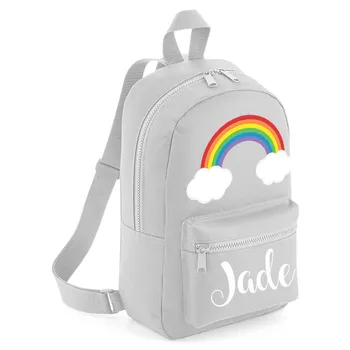 Персонализированный Мини-рюкзак Rainbow с ЛЮБЫМ НАЗВАНИЕМ- Детский рюкзак для Школьников - Рюкзак Back To School Bag  5