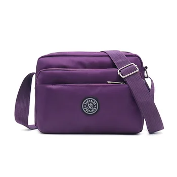 Повседневные однотонные женские сумки, роскошная дизайнерская сумка через плечо, мужская сумка-мессенджер из нейлоновой ткани, сумка для мобильного телефона Оптом  5