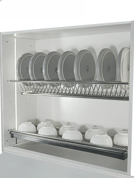 Подвесная подставка для посуды, Двухслойная подставка для слива посуды, Перфорированная корзина, вешалка для хранения на стойке  5
