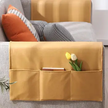 Подвесная сумка для дивана С утолщенной конструкцией из нескольких сеток Чехол для дивана Пылезащитный Водонепроницаемый Чехол для диванного подлокотника Полотенце Товары для дома  5