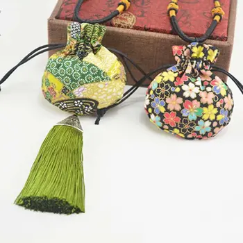 Подвесной карман на шнурке для связки Многофункциональное саше для подвешивания на шею, ожерелье из ткани Хань, сумка в китайском стиле, сумка для хранения ювелирных изделий  5