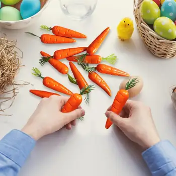 Поддельные пены морковь супермаркете ларек украшения пены морковь модели мини искусственный морковь для DIY Пасхальная вечеринка поделки   10