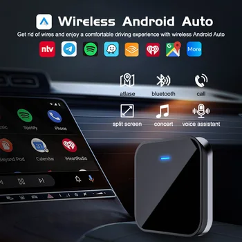 Подключаемый к беспроводной сети Carplay Dongle Android Auto Mini AI Box, потоковый автомобильный игровой ключ Smart Multimedia Player Adaptador  4