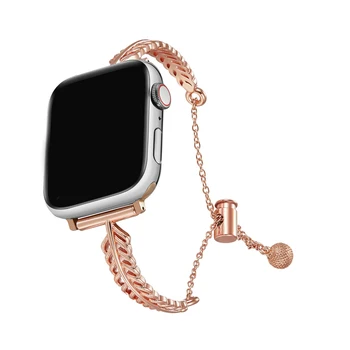 Подходит для ремешка Apple Watch iWatch 3/4/5/6/7 / 8SE с металлическим перьевым ремешком  5