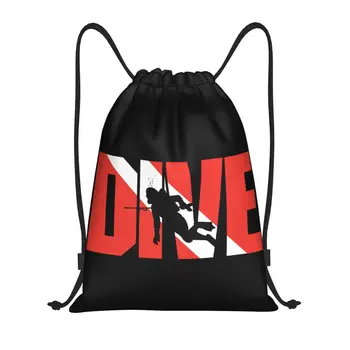 Потрясающие сумки на шнурке для подводного плавания для тренировок, рюкзаки для йоги, Женские Мужские Рюкзаки для дайвинга в океане, Идея подарка для Дайвера, Рюкзак для спортивного зала  5