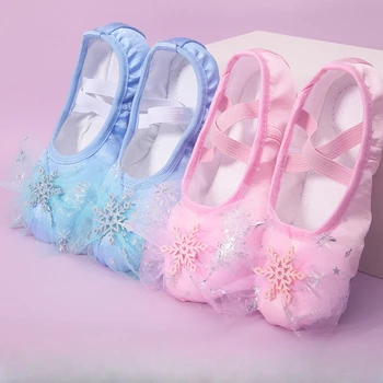 Прекрасные танцевальные туфли принцессы, Балетные туфли на мягкой подошве для девочек, Китайские танцевальные туфли для тренировки тела, специальные туфли с кошачьими когтями  5