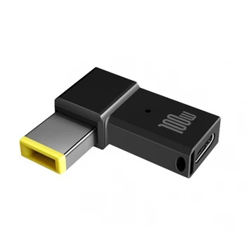 Преобразователь 100 Вт USB Type C в квадратный разъем PD, быстрая зарядка USB-C для ноутбука Thinkpad, разъем адаптера питания постоянного тока.  10