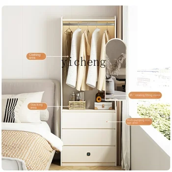 Прикроватный маленький шкаф ZK, широкий, экономящий пространство в маленькой квартире, новая популярная одноместная маленькая комната  5