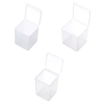 Прозрачный футляр для фурнитуры, пластиковый контейнер для бусин, коробка для таблеток, коробка для чипсов, Футляр для органайзера ювелирных изделий, Небольшая коробка для хранения  5