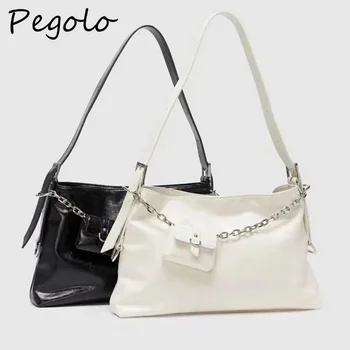 Простая сумка для подмышек высокого класса Pegolo, сумка через плечо, весна и лето 2023, новая женская сумка, модная сумка через плечо большой емкости.  5