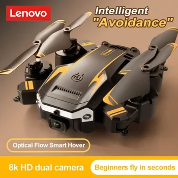 Профессиональный беспилотный летательный аппарат Lenovo 8k HD с высоким режимом удержания, складной мини-радиоуправляемый квадрокоптер для аэрофотосъемки Wi-Fi, игрушечный вертолет, подарок на Хэллоуин  5