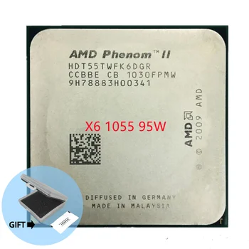 Процессор AMD Phenom II X6 1055T CPU Шестиядерный (2,8 ГГц/ 6 М /95 Вт) Разъем AM3 AM2 + 938 pin  5