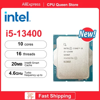 Процессор Intel Core i5 13400 Процессор Новый i5-13400 LGA 1700 65 Вт 10-ядерный 16-потоковый DDR4 Двухканальный processador  1